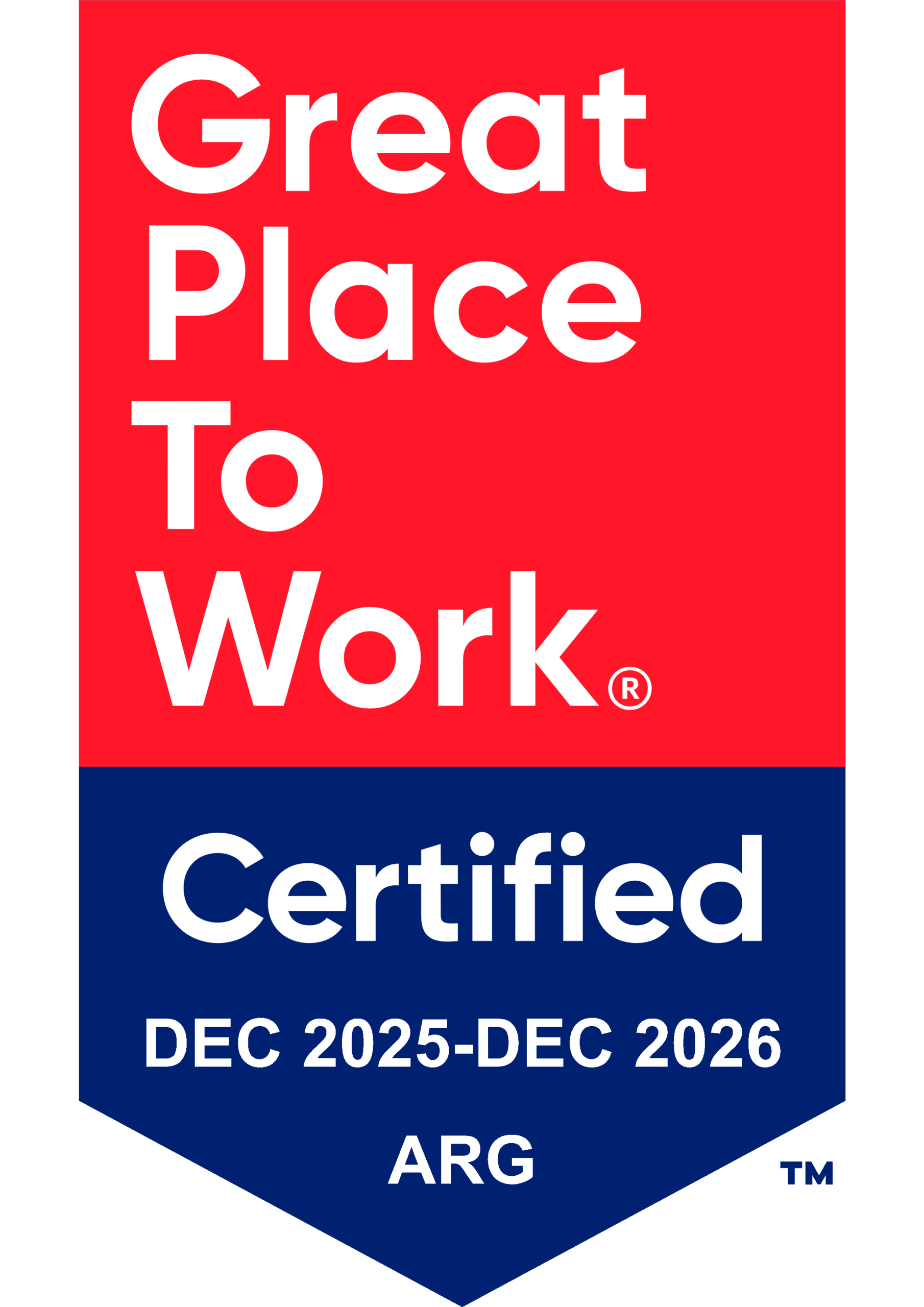Certificación Great Place to Work 2025 como empresa destacada en cultura organizacional y experiencia de empleados